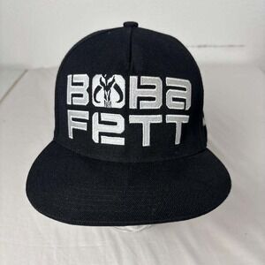 Star Wars Boba Fett Mandalorian Bounty‎ Hunter Black Hat Cap Snapback